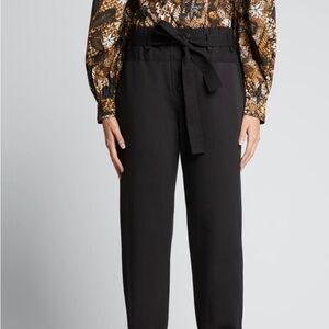 Ulla Johnson Payton M Black Jogger Tie-Waist Pants
